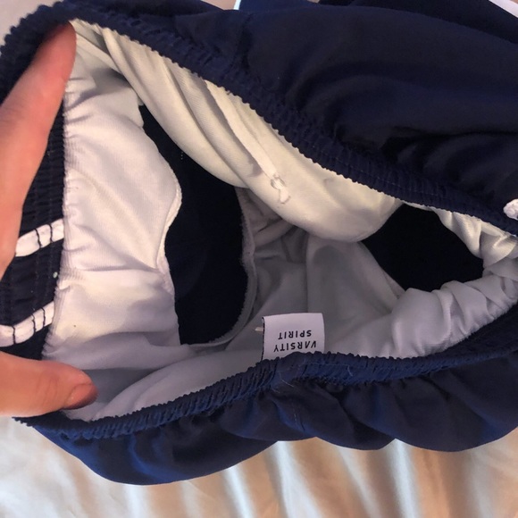 Navy and White Running Shorts - Picture 3 of 4